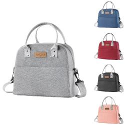 Large Lunch Bag Outside Diagonal Lunch Box Bag Aluminum Foil Insulation  Portable Cross-border Bento Bag