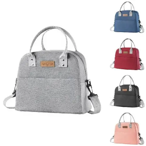 Large Lunch Bag Outside Diagonal Lunch Box Bag Aluminum Foil Insulation  Portable Cross-border Bento Bag