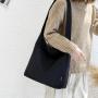 Gelory Japanese Large-Capacity Shopping Bag Eco-friendly Solid Color Custom Logo Single Shoulder Diagonal Canvas Bag Women