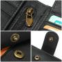 Black Leather Wallet for Men Genuine Leather RFID Blocking Trifold Stylish Wallet With Coin Pocket Money Slip Card Holder