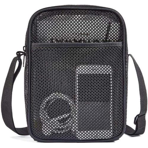 Outdoor Sports Mesh Crossbody Purse Bag See Through Mesh Adjustable Strap Shoulder Bag For Men Women
