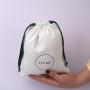 Eco-friendly Custom Organic Cotton Drawstring Wedding Party Favor gift Bag Muslin Cotton Linen Packaging Dust Pouch