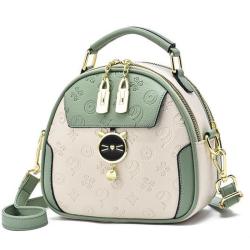 ZR690 Women's Bags New Fashion PU Leather Girl Lovely Small Square Bag Simple Zipper Shoulder Crossbody Phone Bag Female Party