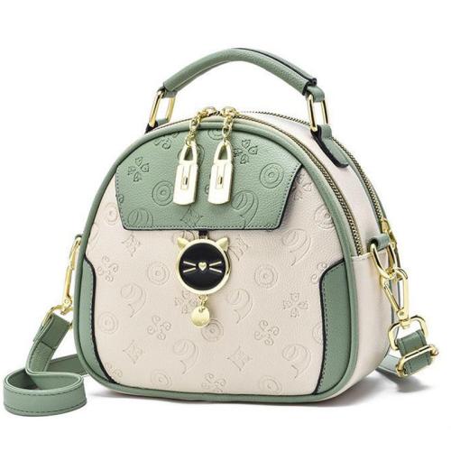 ZR690 Women's Bags New Fashion PU Leather Girl Lovely Small Square Bag Simple Zipper Shoulder Crossbody Phone Bag Female Party