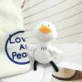 Custom embroidery three-dimensional plush duckling keychain cute doll decoration niche design plus logo