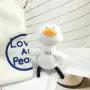 Custom embroidery three-dimensional plush duckling keychain cute doll decoration niche design plus logo