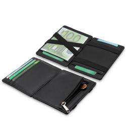 Hot Sale Ultra Thin Elastic Band RFID Blocking Credit Card Coin Pocket Magic Wallet Zipper Coin Wallet Purse