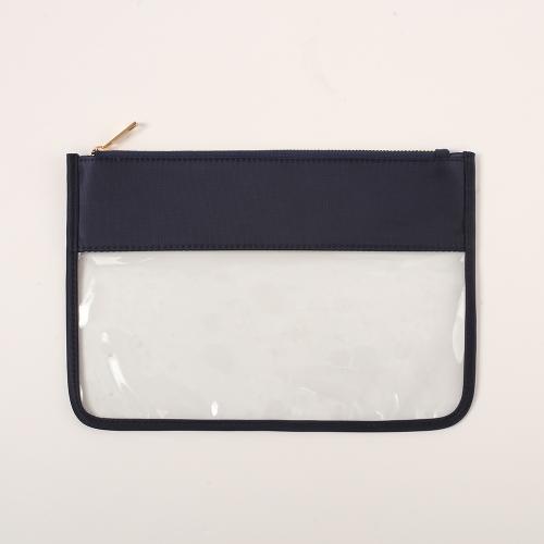 Wholesale flat candy color clear pouch blank clear zipper transparent makeup bag ladies pouch cosmetic travel pvc cosmetic bag
