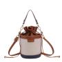 Small Women's Handbag Trendy Fashionable Shoulder Crossbody Bags for Women Contrast Color Texture Pearl Handheld Bucket Bag