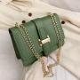 Direct Selling Bags for Women Stone Pu Leather Shoulder Crossbody Bags 2024 New Embossed Solid Color Chain Small Square Bag