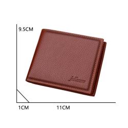 Customs Wallet with Zipper Closure luxury Men's PU and Polyester Lining Daily Use Card Holder Purse Leather Wallet