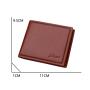 Customs Wallet with Zipper Closure luxury Men's PU and Polyester Lining Daily Use Card Holder Purse Leather Wallet