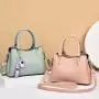 2023 New Fashion Women's PU Leather Large Capacity One Shoulder Oblique Straddle Bag Fashion Pendant Mother Bag