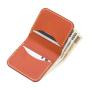 Custom bifold card holder vegetable tan leather Rfid Blocking Wallet Bifold card holder