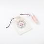 Luxury  Custom Velvet Fabric Lipstick Cosmetic Jewelry Pouch Soft Beige Velvet Packaging Bag