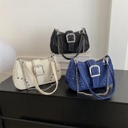 Simple Retro Underarm Bag 2024 New Fashion Trend Casual Shoulder Bag Canvas Casual Texture Crossbody Women's Bag