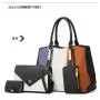 2023 New Fashion Color Contrast Women's Bag Women's Handbag One Shoulder Crossbody Bun Mother Bag Four Piece Women's Bag