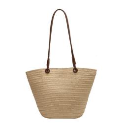 Braided Straw Bag Women'S Large Capacity 2024 New Summer Shoulder Bag Senior Texture Everything Seaside Beach Bag