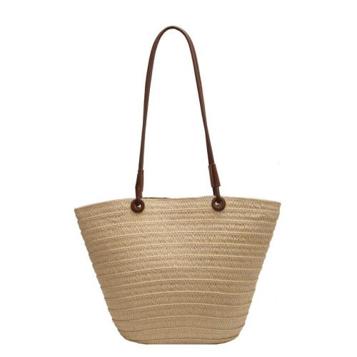 Braided Straw Bag Women'S Large Capacity 2024 New Summer Shoulder Bag Senior Texture Everything Seaside Beach Bag