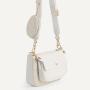 2023 New Style Women Crossbody Bag Customized Pu Leather Straw Material With Mini Pouch Handbags Metal Chain