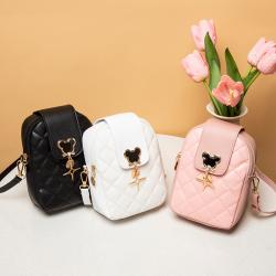 2024 Cartoon Small Bag Shoulder Mouse Design Messenger Bags Fashion For Mobile Women's Customs Wallet