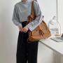 New Students Casual Pleated Solid Color Shoulder Bag Fashion Versatile Backpack Large Capacity Nylon Bag With Many Pockets