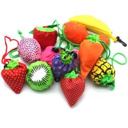 Gelory Fruits Reusable Grocery Shopping Tote Bags Folding Pouch Storage Bags Convenient Grocery Bags for Shopping Travel