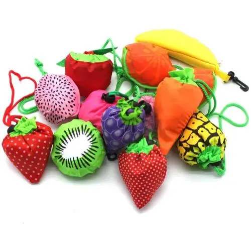 Gelory Fruits Reusable Grocery Shopping Tote Bags Folding Pouch Storage Bags Convenient Grocery Bags for Shopping Travel