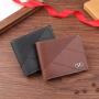 New men's wallet short thin section trend money clip multi card position leisure embossed youth card bag