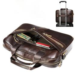 XL345 Genuine Leather Message Bags Men's Business Durable Laptop Bags Practical Simple Shoulder Bag Customized Logo