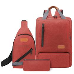 HR460 New Casual Men's Backpack Sets Oxford Outdoor Travel Waterproof Laptop Backpack Men's Shoulder Phone Storage Waist Bag