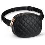 Fashion custom women bumbag pu leather adjustable waistband waist bags for ladies