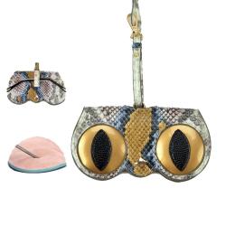 2024 Custom Leather Eye Sun Glasses Pouch Case For Women Bag Handbag With Clutch Wristlet