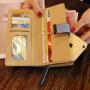 KBW113  Women Bag 2023 New Korean Version of The Ladies Wallet Long Fashion Clutch Bag Ladies Hollow Leaves Zip Buckle Wallet