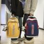 ZR836 Schoolbag New Backpack Fashion High Capacity Unisex Computer Laptop Bag Nylon High School Students Letter Backpack Trend