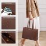 LOVEVOOK 2023 fashion New design ladies high quality pu leather Tote Bag Large Tote Handbag Vintage laptop Briefcase for Women