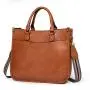 Large Capacity Classical PU Leather Tote Bags Women Handbags Ladies Shoulder Bag Leather Sling Cross Body Tote Hand Bag