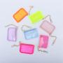 Keymay New Design 7 Multi Colors Lightweight Stadium Approved Transparent Cute Card Holder Clear PVC Keychain Clear Coin Purse