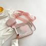 Custom waist pack transparent window PVC handbag portable decorative zipper one shoulder niche design plus logo