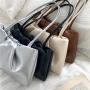 Womens Handbags 2024 Hasp Rectangle  Ruched Ladies bags Fashion Simple Soft PU leather Shoulder bags for women
