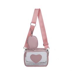 Wholesale Fashion Customized Stadium Approved Transparent PVC Clear Purse Women Crossbody Bags for Concerts