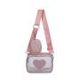 Wholesale Fashion Customized Stadium Approved Transparent PVC Clear Purse Women Crossbody Bags for Concerts