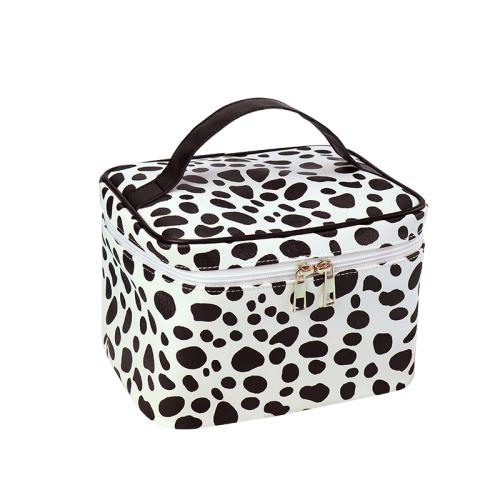 Zipper Travel Large Capacity Cows Printing Waterproof PU Beauty Storage Bag Cosmetic Bags Makeup Bag For Women