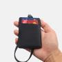 Promotion Leather Vertical Office ID Card Holder Slim Lanyard ID Badge Card Holder with Logo