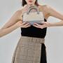 2024 New Arrival Lady Vintage Canvas And Leather Crossbody Satchel Sling Bag Women's  Canvas Shoulder Bags For Women