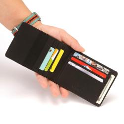 CUIKCA Women Men RFID Wallet Purse Simple Wallet Elastic Band Money Clips Slim Leather Wallet Business ID Credit Card Cases