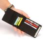 CUIKCA Women Men RFID Wallet Purse Simple Wallet Elastic Band Money Clips Slim Leather Wallet Business ID Credit Card Cases