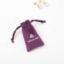 Flexography Custom Logo Printed Mini Small Velvet Gift Jewelry Bag Jewelry Brooch Packaging Bag Mini Small Velvet Pouch