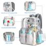 Custom Durable Clear Backpack School Work Stadium Security Travel See Through Backpacks Transparent Clear Large SchoolBag
