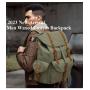 Wholesale waxed canvas waterproof travel computer bags High Quality Large Retro Leather outdoor sports Fashion travel Backpack